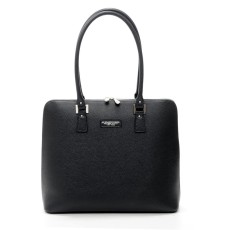 SPALDING & BROS. Borsa donna MAFALDA SHOPPING collezione Tourist in pelle nera