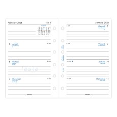 FILOFAX. Diario f.to pocket 1 settimana su 2 pagine italiano 2026