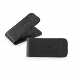 Fermasoldi magnetico Smooth pelle nera