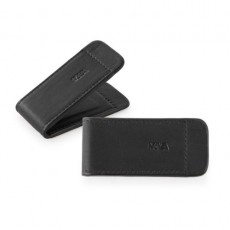 Fermasoldi magnetico Smooth pelle nera