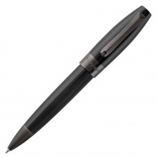 MONTEGRAPPA. Penna sfera Fortuna nero finit. placcato rutenio 