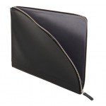 Sottobraccio con zip Smooth pelle nero